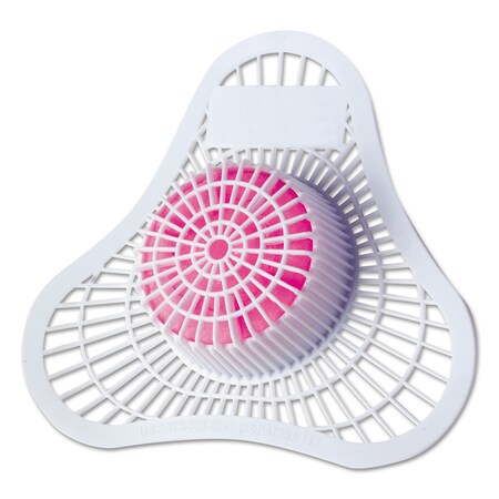 Hospeco Health Gards Urinal Screen w/Non-Para Block, White/Pink, Cherry, PK12 1901